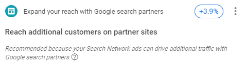 Expand your reach with Google partners optimization score reccomendation