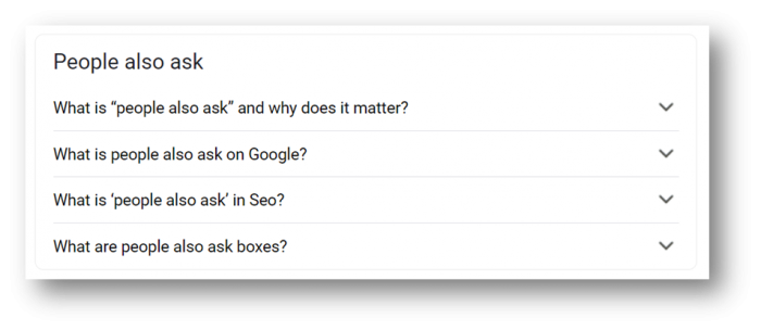SEO People Also Ask Feature SERP Feature on Google