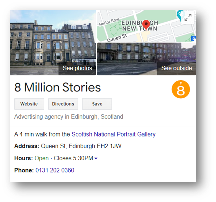 The 8 Million Stories Google My Business Profile